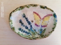 Bild 1 von Seifenschale Schmetterling mit Lavendelmotiv
