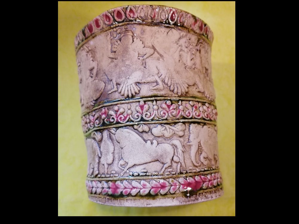 Bild 1 von Übertopf / Vase mit indischem Motiv Nr. 1