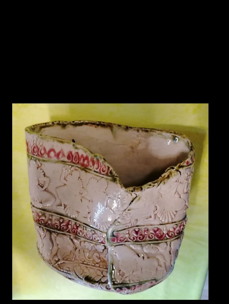 Bild 1 von Vase mit indischen motiv oval